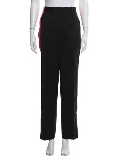 Pre-owned Helmut Lang Virgin Wool Straight Leg Pants In Black