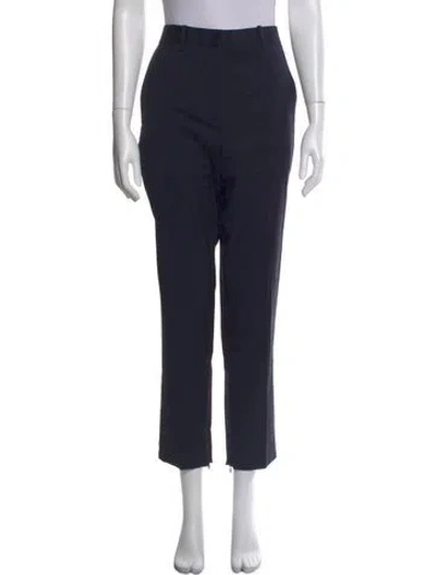 Pre-owned Helmut Lang Virgin Wool Straight Leg Pants In Black