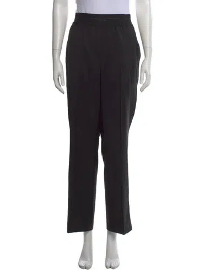 Pre-owned Helmut Lang Virgin Wool Straight Leg Pants In Black