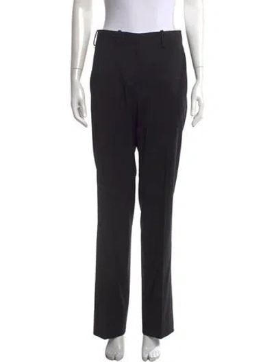 Pre-owned Helmut Lang Virgin Wool Straight Leg Pants In Black