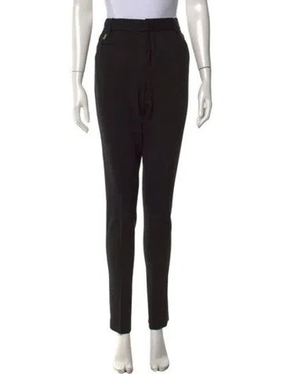 Pre-owned Helmut Lang Virgin Wool Straight Leg Pants In Black