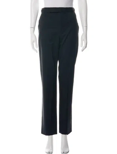 Pre-owned Helmut Lang Virgin Wool Straight Leg Pants In Black