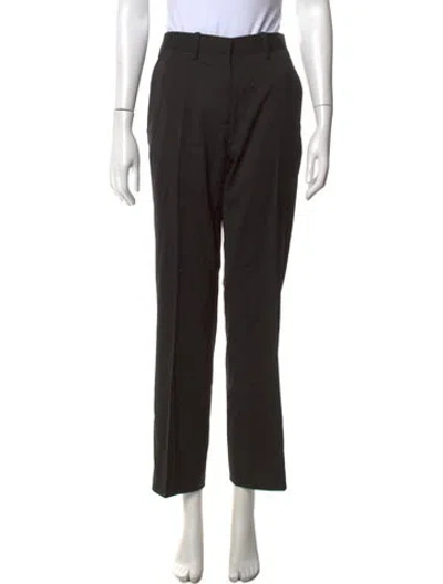 Pre-owned Helmut Lang Virgin Wool Straight Leg Pants In Black