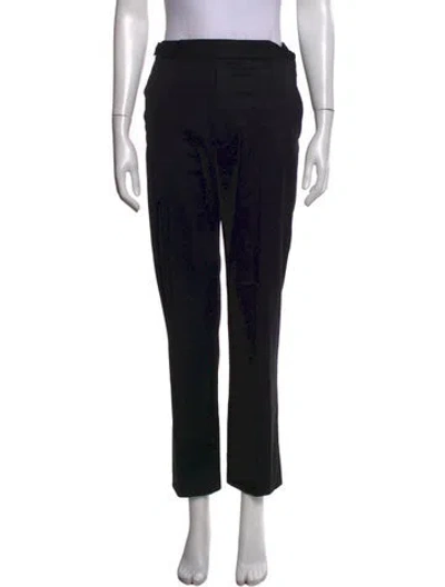 Pre-owned Helmut Lang Virgin Wool Straight Leg Pants In Black