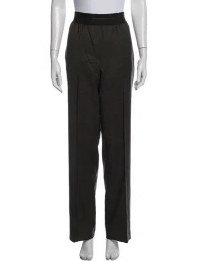 Pre-owned Helmut Lang Virgin Wool Straight Leg Pants In Black