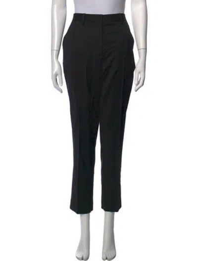 Pre-owned Helmut Lang Virgin Wool Straight Leg Pants In Black