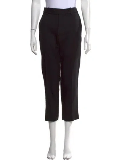 Pre-owned Helmut Lang Virgin Wool Straight Leg Pants In Black