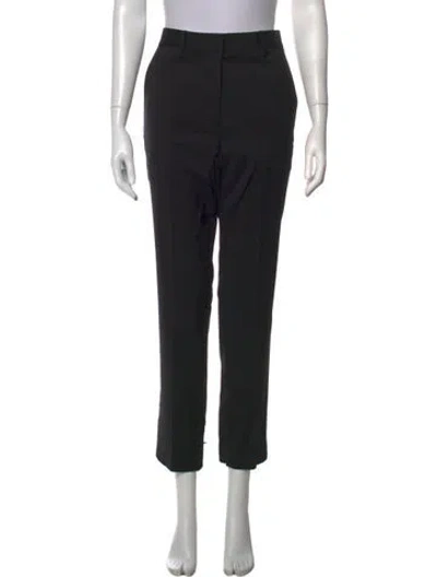 Pre-owned Helmut Lang Virgin Wool Straight Leg Pants In Black