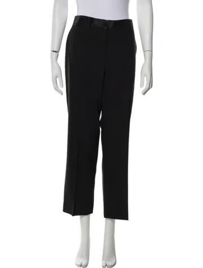 Pre-owned Helmut Lang Virgin Wool Straight Leg Pants In Black
