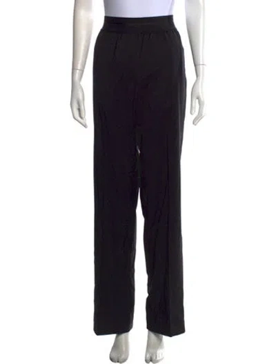 Pre-owned Helmut Lang Virgin Wool Straight Leg Pants In Black