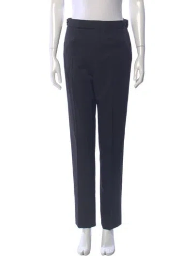 Pre-owned Helmut Lang Virgin Wool Straight Leg Pants In Blue