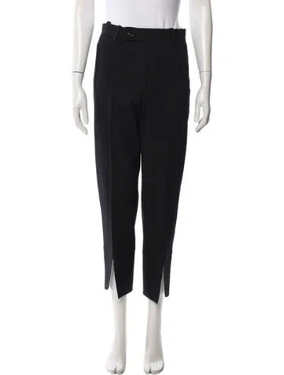 Pre-owned Helmut Lang Virgin Wool Straight Leg Pants In Blue