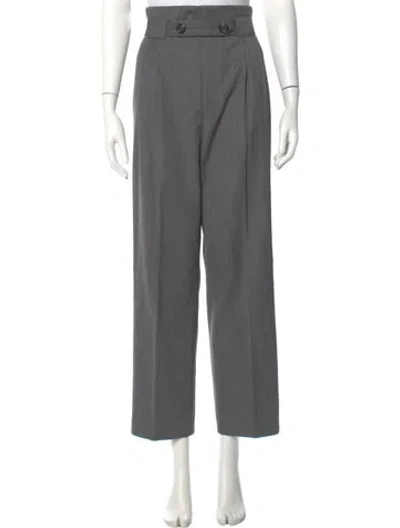 Pre-owned Helmut Lang Virgin Wool Straight Leg Pants In Gray