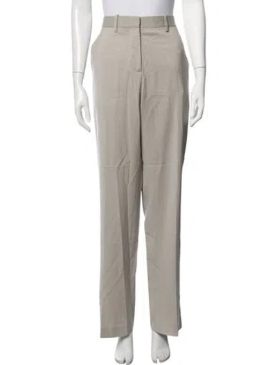 Pre-owned Helmut Lang Virgin Wool Straight Leg Pants In Grey