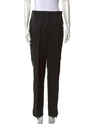 Pre-owned Helmut Lang Virgin Wool Straight Leg Pants W/ Tags In Black