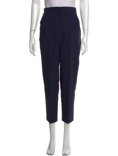 Pre-owned Helmut Lang Virgin Wool Straight Leg Pants W/ Tags In Blue
