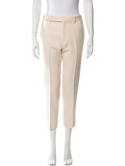 Pre-owned Helmut Lang Virgin Wool Straight Leg Pants In White