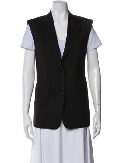 Pre-owned Helmut Lang Virgin Wool Vest In Black