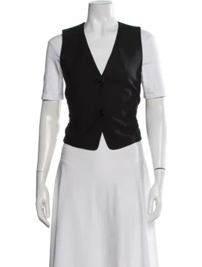 Pre-owned Helmut Lang Virgin Wool Vest In Black
