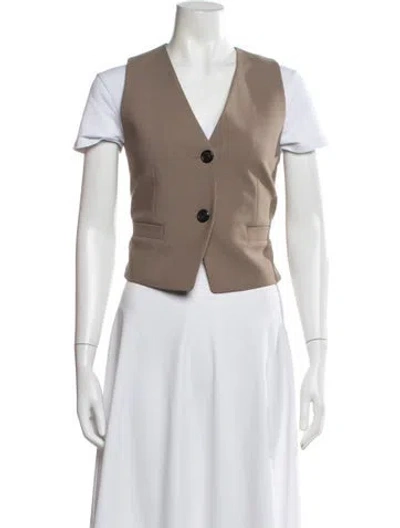 Pre-owned Helmut Lang Virgin Wool Vest W/ Tags In Neutrals