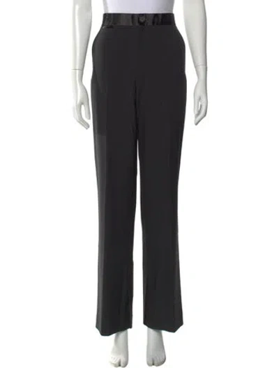Pre-owned Helmut Lang Virgin Wool Wide Leg Pants In Black