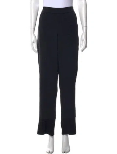 Pre-owned Helmut Lang Virgin Wool Wide Leg Pants In Black