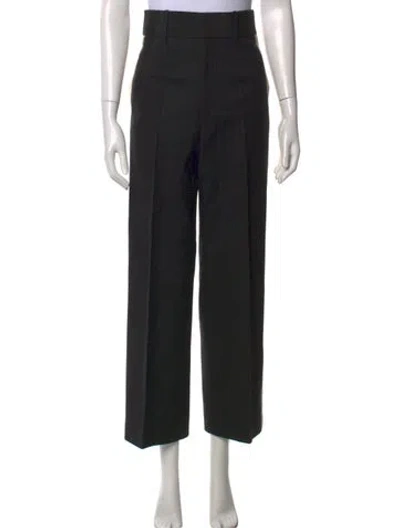 Pre-owned Helmut Lang Virgin Wool Wide Leg Pants In Black