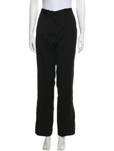 Pre-owned Helmut Lang Virgin Wool Wide Leg Pants In Black