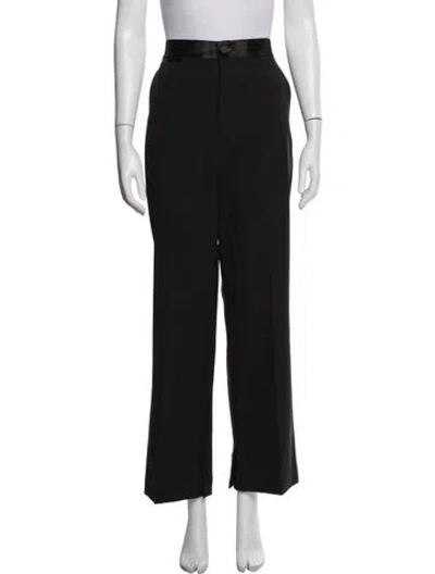 Pre-owned Helmut Lang Virgin Wool Wide Leg Pants In Black