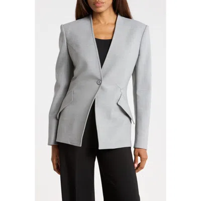 Helmut Lang V-neck Blazer In Gray