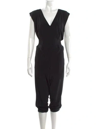 Pre-owned Helmut Lang V-neck Jumpsuit In Black