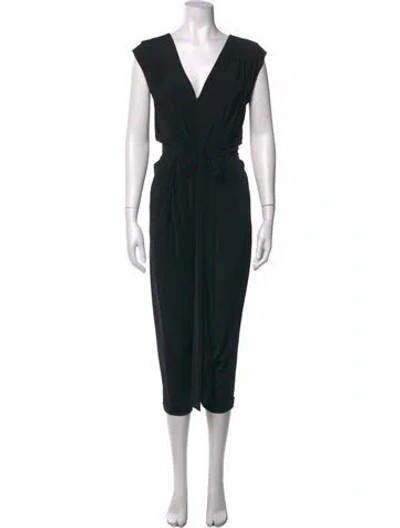 Pre-owned Helmut Lang V-neck Jumpsuit In Black