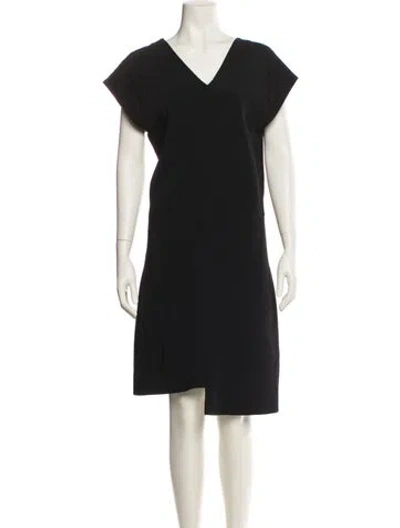 Pre-owned Helmut Lang V-neck Knee-length Dress In Black