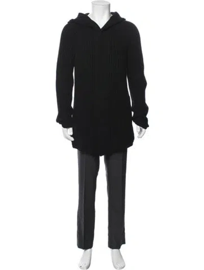 Pre-owned Helmut Lang V-neck Long Sleeve Pullover In Black