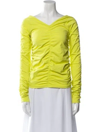 Pre-owned Helmut Lang V-neck Long Sleeve Sweatshirt In Green