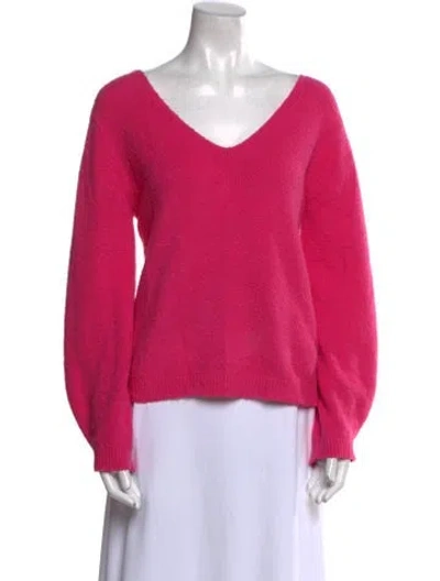 Pre-owned Helmut Lang V-neck Long Sleeve Sweatshirt In Pink