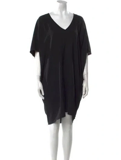 Pre-owned Helmut Lang V-neck Mini Dress In Black