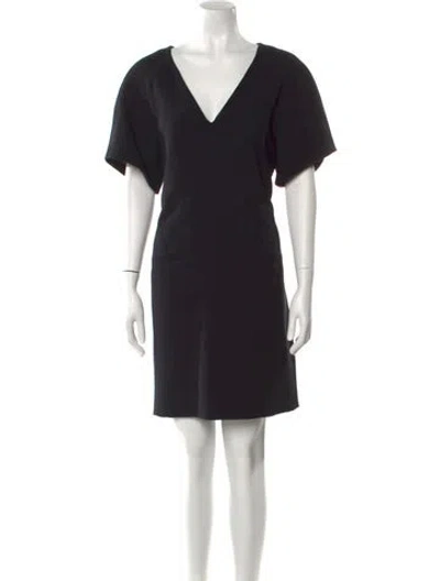 Pre-owned Helmut Lang V-neck Mini Dress In Black