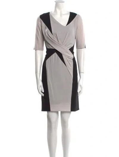 Pre-owned Helmut Lang V-neck Mini Dress In Black