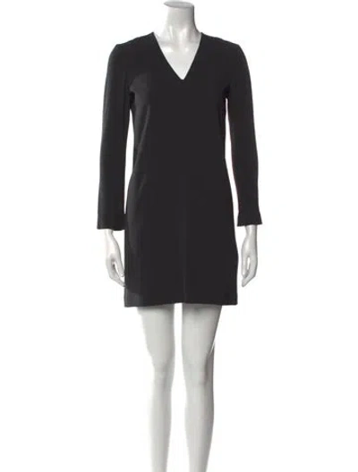 Pre-owned Helmut Lang V-neck Mini Dress In Black