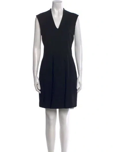 Pre-owned Helmut Lang V-neck Mini Dress In Black