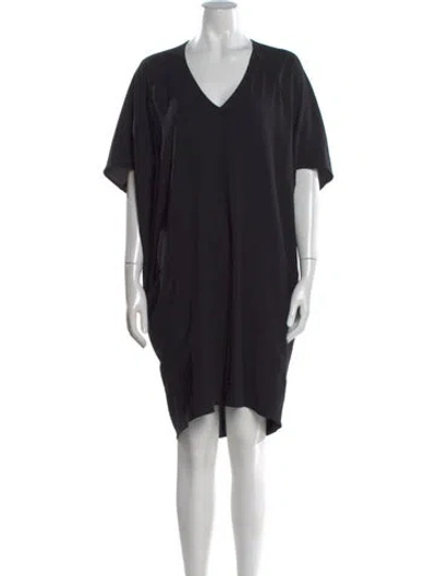 Pre-owned Helmut Lang V-neck Mini Dress In Black