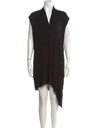 Pre-owned Helmut Lang V-neck Mini Dress In Black