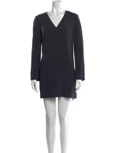 Pre-owned Helmut Lang V-neck Mini Dress In Black