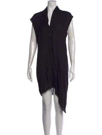Pre-owned Helmut Lang V-neck Mini Dress In Black