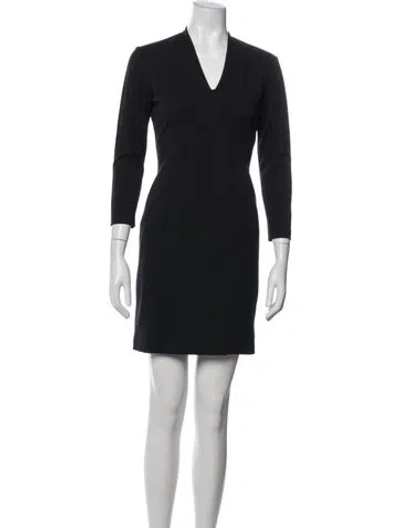 Pre-owned Helmut Lang V-neck Mini Dress In Blue