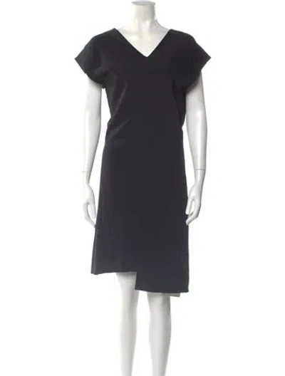 Pre-owned Helmut Lang V-neck Mini Dress In Gray