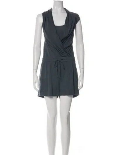 Pre-owned Helmut Lang V-neck Romper In Green
