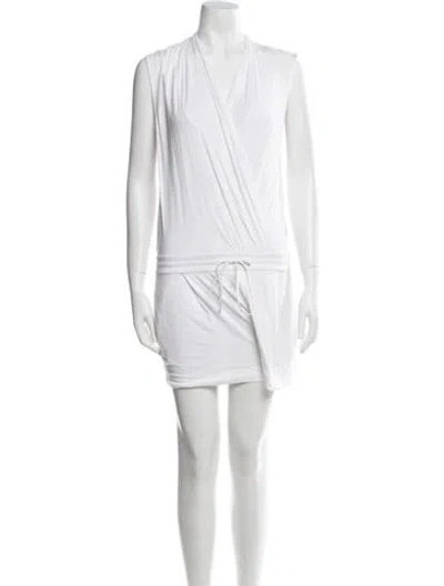 Pre-owned Helmut Lang V-neck Romper In White