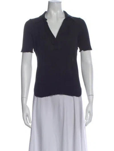 Pre-owned Helmut Lang V-neck Short Sleeve Polo In Gray
